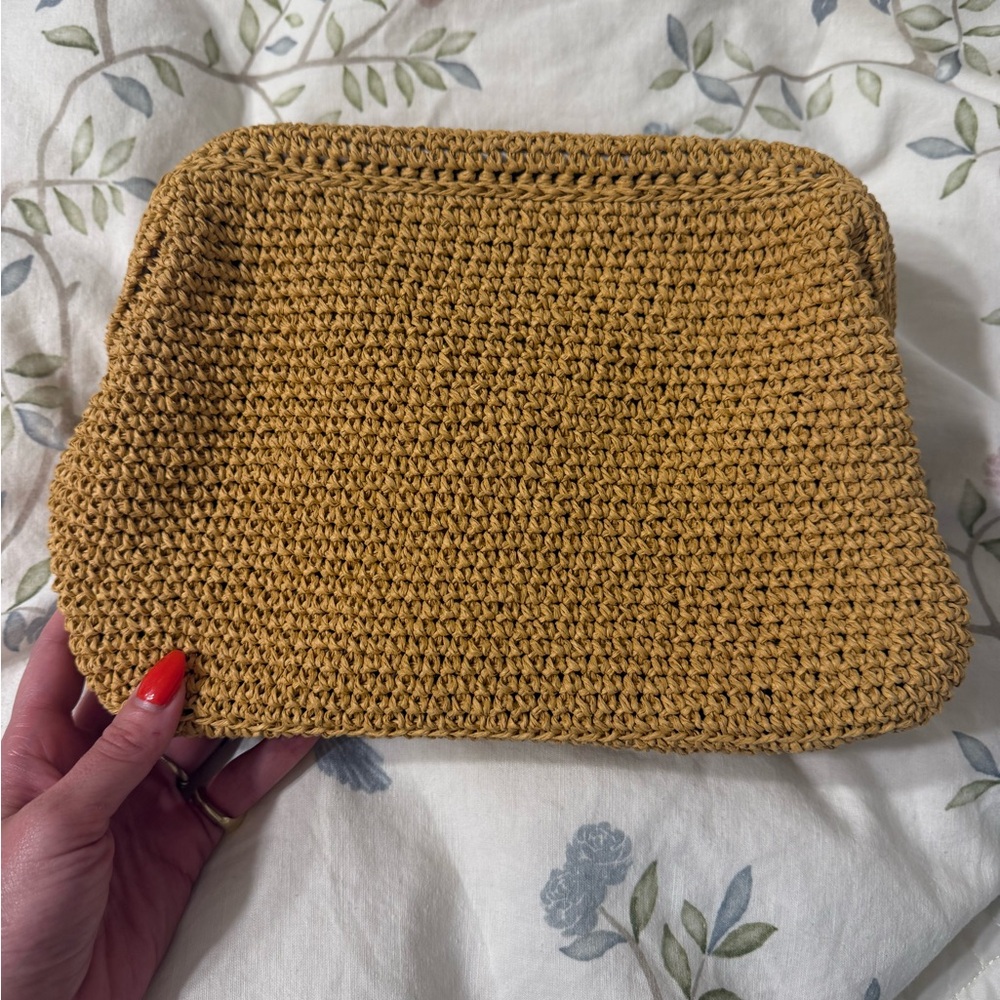 Handcrafted Rattan/Crochet Woven Clutch